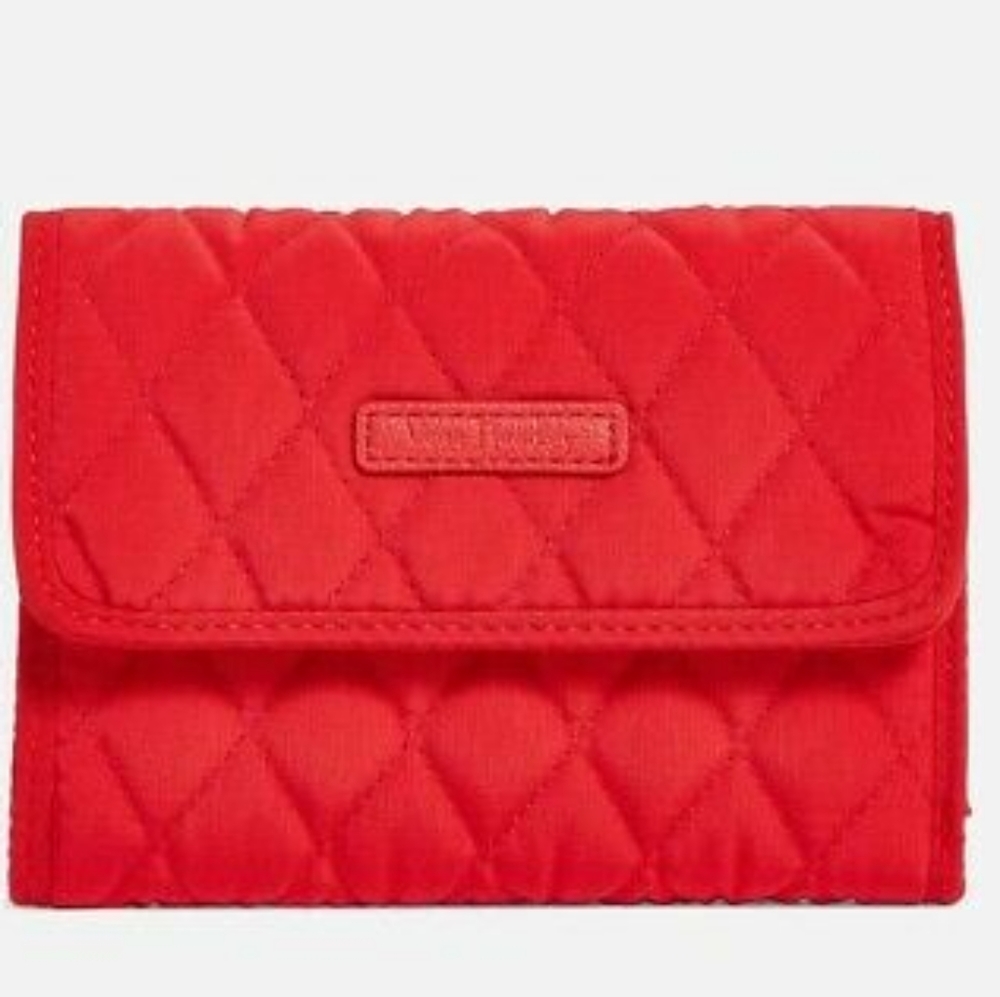 NWT VERA BRADLEY EURO WALLET TANGO RED